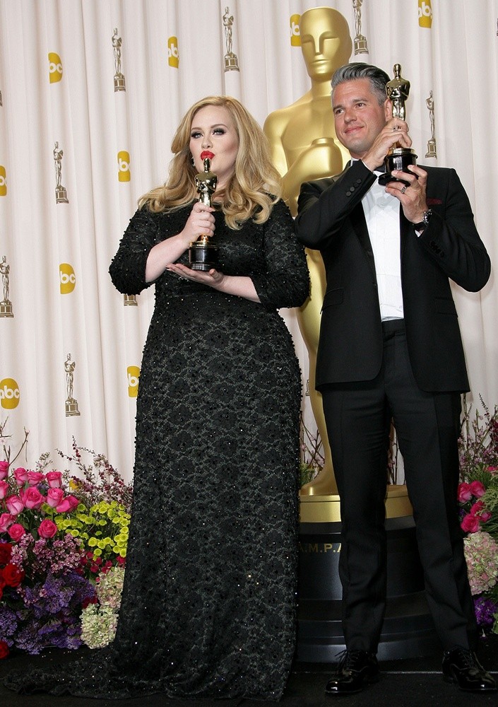 Adele;Paul Epworth;<br>The 85th Annual Oscars - Press Room