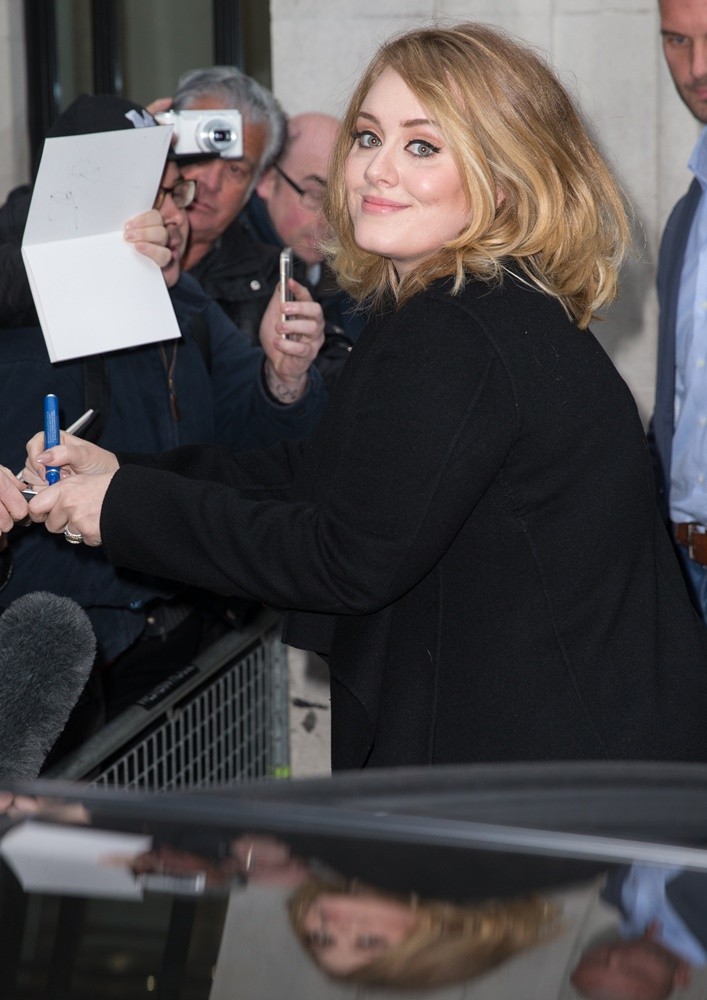 Adele Out in London at BBC Studios