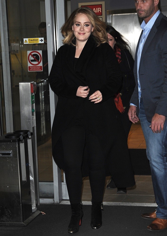 Adele Out in London at BBC Studios