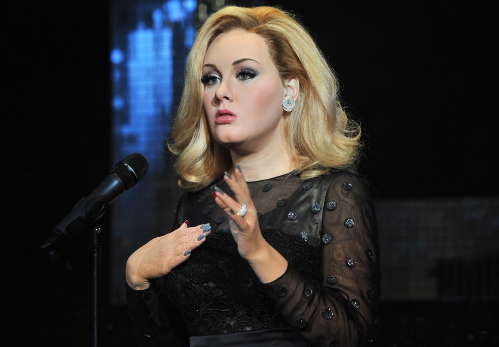 Adele;<br>Adele Waxwork Unveiling