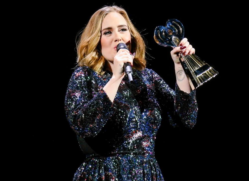 Adele Wins An Award Whilst on Stage in Birmingham