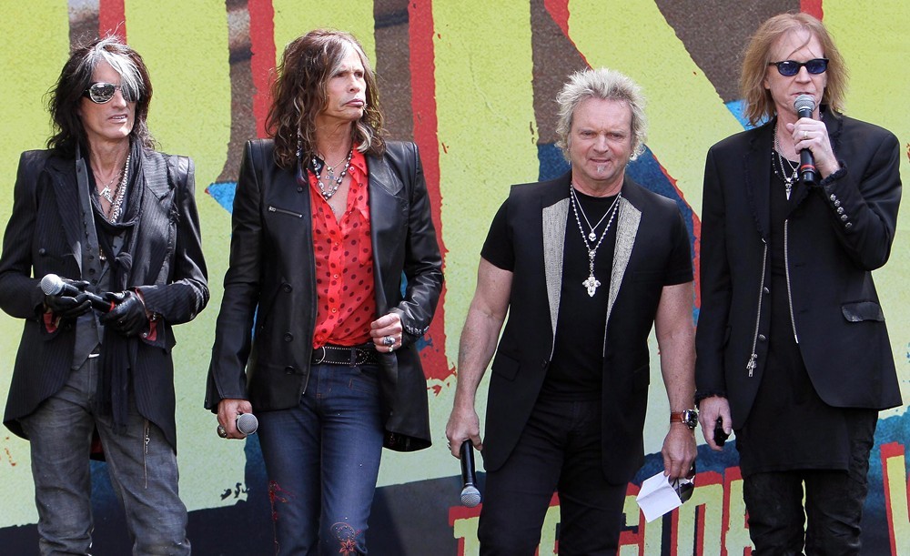 Joe Perry;Steven Tyler;Joey Kramer;Tom Hamilton;Aerosmith;<br>Aerosmith Announce Their New Global Warming Tour