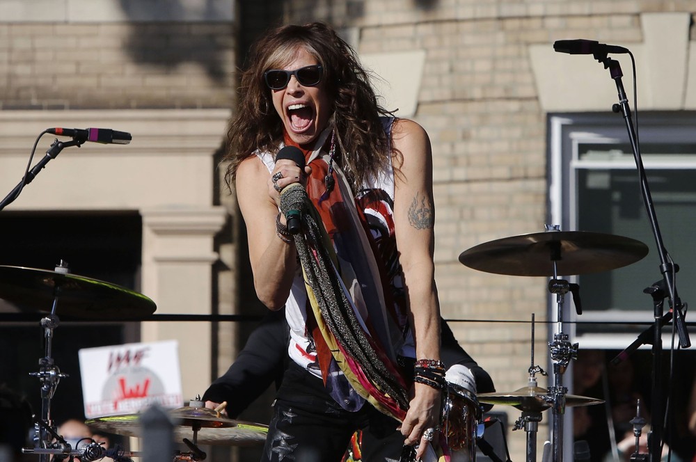 Steven Tyler;Aerosmith;<br>Aerosmith Perform in Front of 1325 Commonwealth Ave, Which Was Their Home in The Early 1970's
