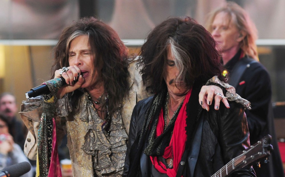 Aerosmith Performing Live During The Today Show Concert Series