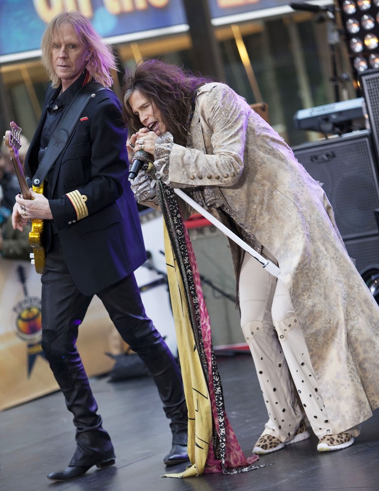 Tom Hamilton;Steven Tyler;Aerosmith;<br>Aerosmith Performing Live During The Today Show Concert Series