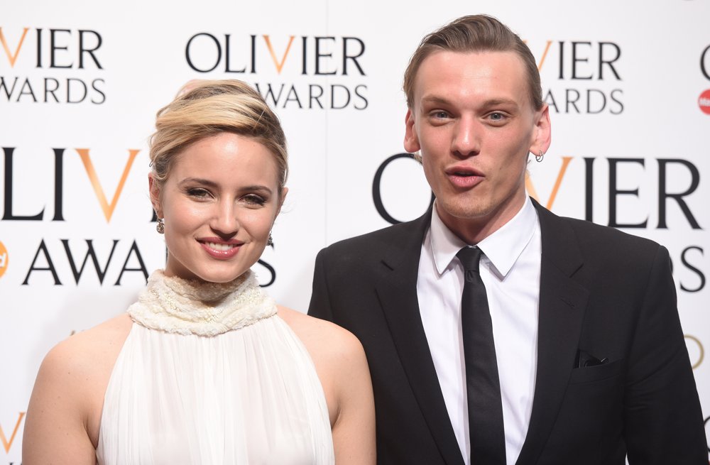 Dianna Agron, Jamie Campbell Bower<br>The Olivier Awards 2015 - Press Room