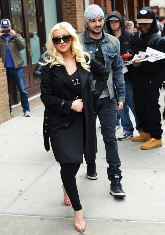 Christina Aguilera and Matt Rutler Leaving for The Airport