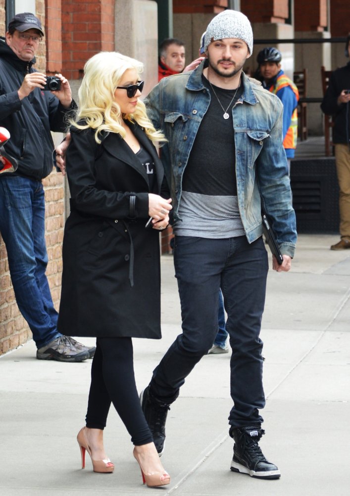 Christina Aguilera and Matt Rutler Leaving for The Airport