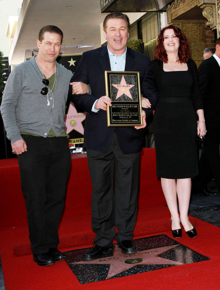 Stephen Baldwin;Alec Baldwin;Megan Mullally;<br>Alec Baldwin Hollywood Walk of Fame Induction Ceremony