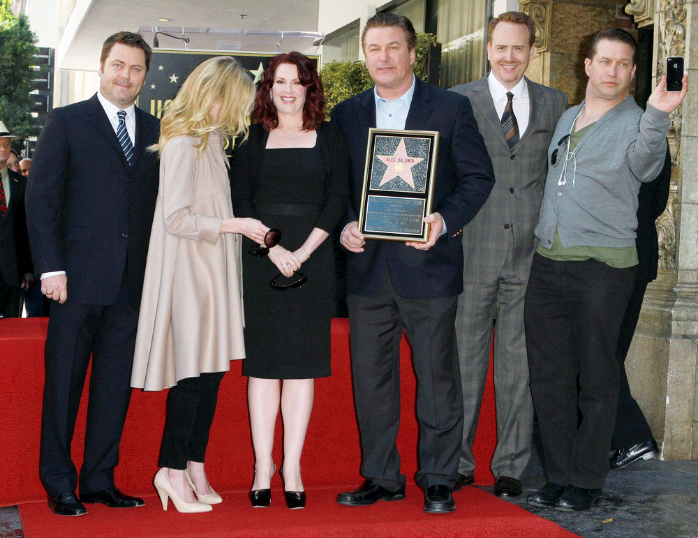 Anne Heche;Stephen Baldwin;Alec Baldwin;Megan Mullally;<br>Alec Baldwin Hollywood Walk of Fame Induction Ceremony