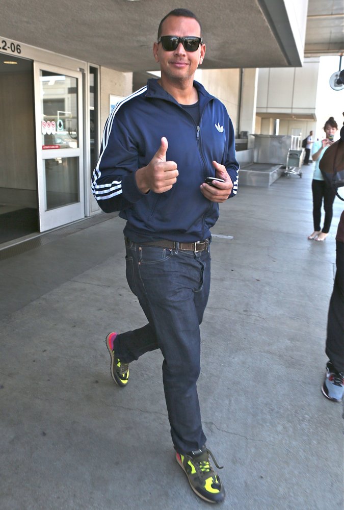 Alex Rodriguez Arrives at Los Angeles International Airport