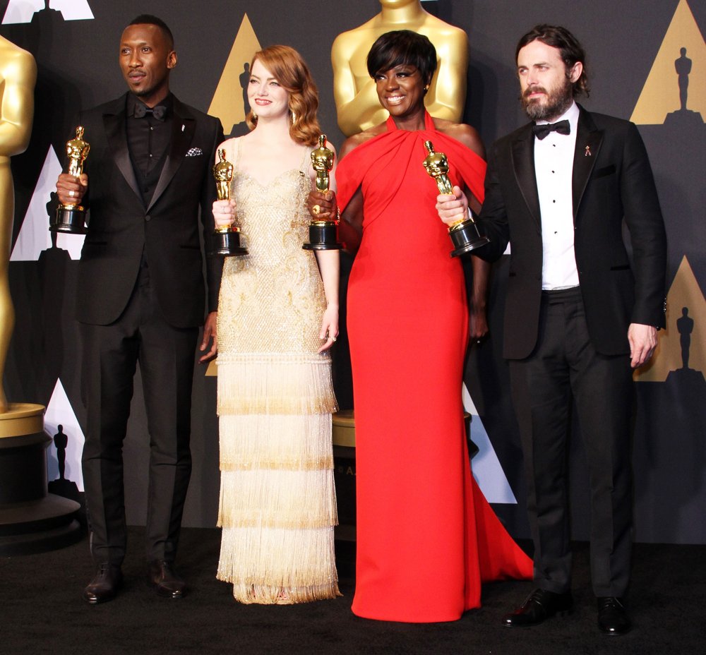 Mahershala Ali;Emma Stone;Viola Davis;Casey Affleck;<br>89th Annual Academy Awards - Press Room