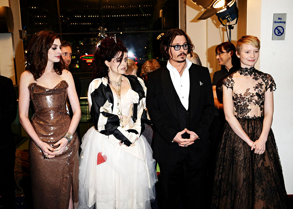 Anne Hathaway;Helena Bonham Carter;Johnny Depp;Mia Wasikowska;<br>'Alice in Wonderland' UK Premiere - Arrivals