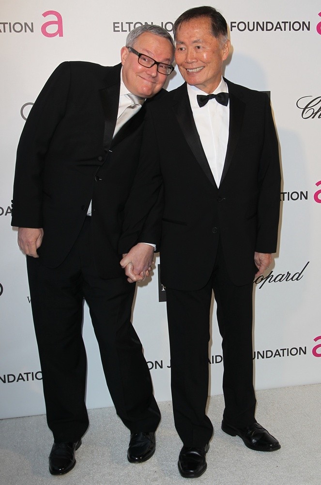 Brad Altman;George Takei;<br>21st Annual Elton John AIDS Foundation's Oscar Viewing Party