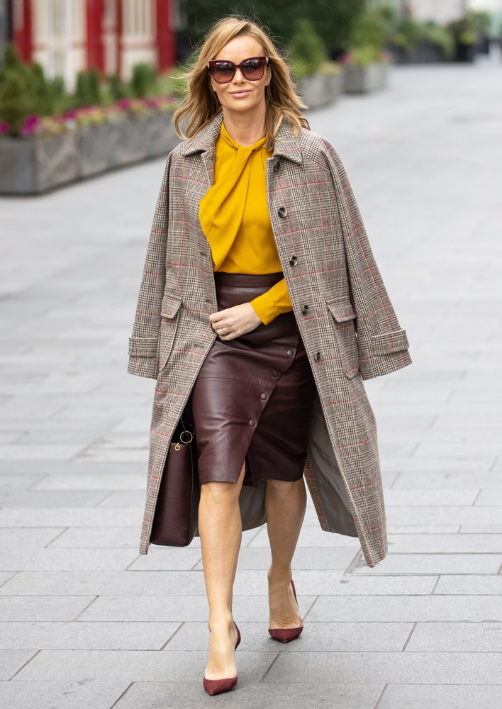 Amanda Holden Seen Leaving Global Radio