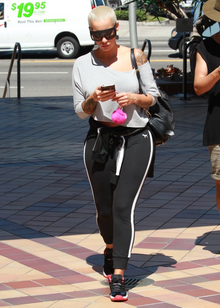 Amber Rose Arrives at A Spa