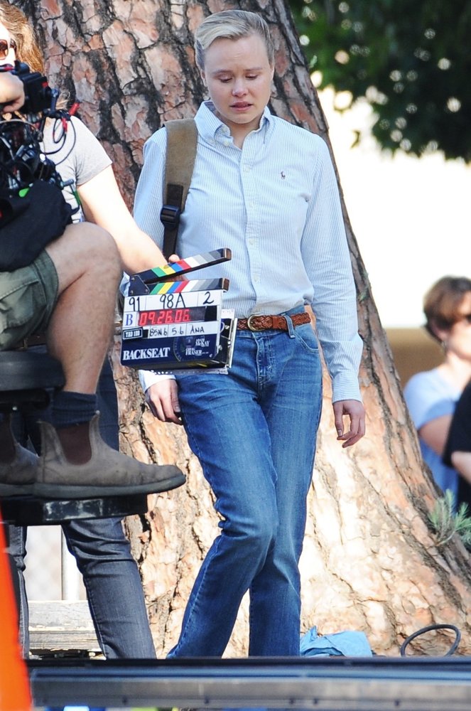Amy Adams Films A Scene on The Set of Backseat