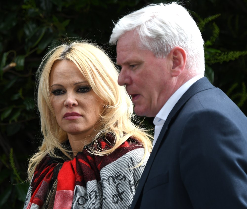 Pamela Anderson;Kristinn Hrafnsson;<br>Pamela Anderson Visits Julian Assange in HMP Belmarsh