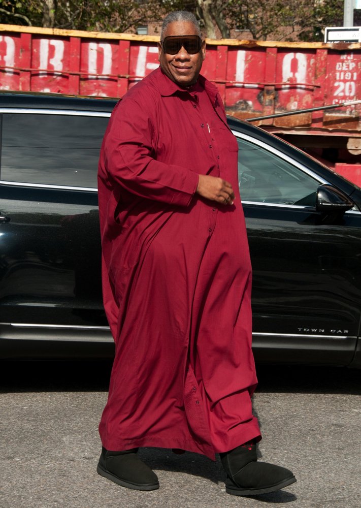 Andre Leon Talley;<br>Mercedes-Benz New York Fashion Week Spring 2015 - Carolina Herrera - Outside Arrivals