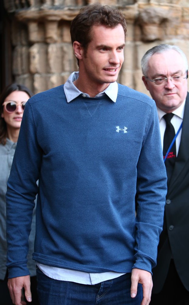 Andy Murray and Kim Sears Leave Dunblane Cathedral After The Rehearsal Prior to Their Wedding