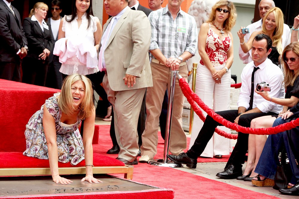 Jennifer Aniston;Justin Theroux;<br>Jennifer Aniston Is Honoured with A Hand and Footprint Ceremony