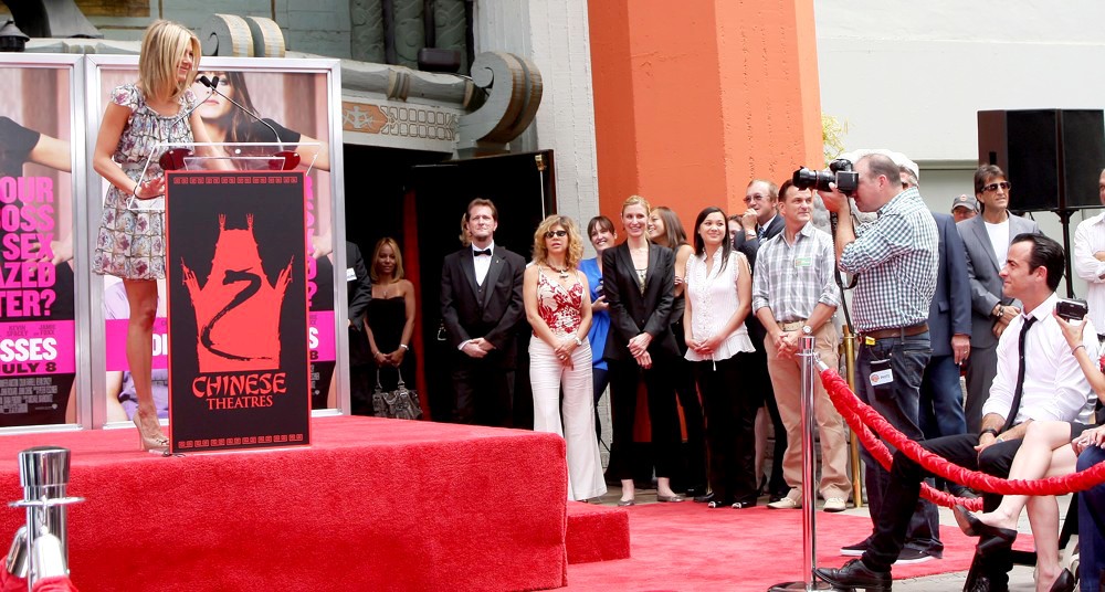 Jennifer Aniston;Justin Theroux;<br>Jennifer Aniston Is Honoured with A Hand and Footprint Ceremony