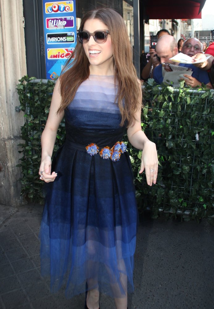 Anna Kendrick at A French Television Studio