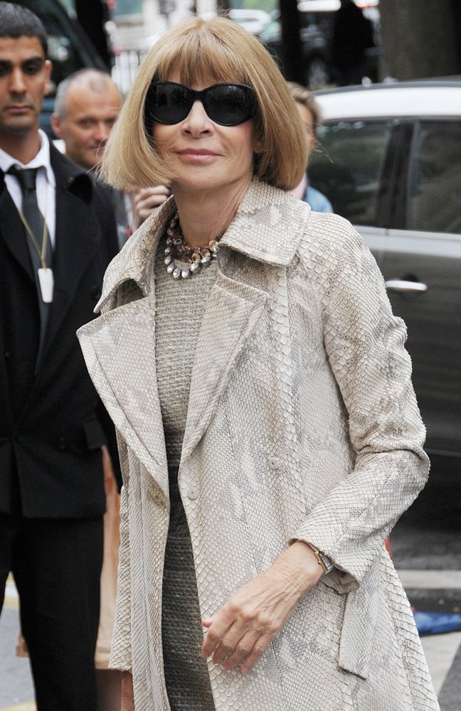 Anna Wintour;<br>Paris Fashion Week Haute Couture Fall-Winter 2014-2015 - Chanel - Outside Arrivals