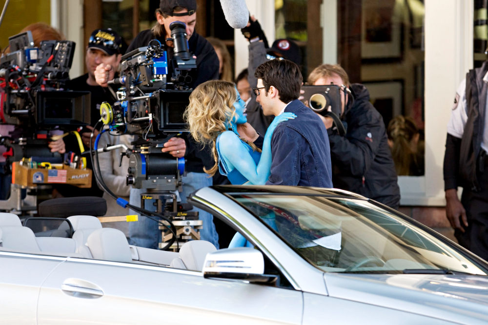 AnnaLynne McCord;<br>AnnaLynne McCord Is Seen in An 'Avatar' Like Costume while Shooting '90210' in Westwood