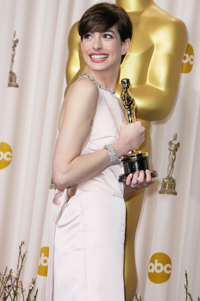 Anne Hathaway;<br>The 85th Annual Oscars - Press Room