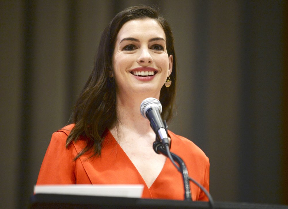 Anne Hathaway Speaks at Women in The Changing World of Work - Planet 50-50 by 2030