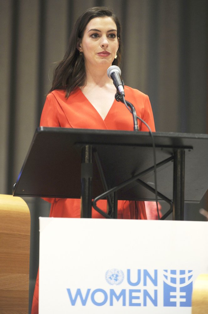 Anne Hathaway Speaks at Women in The Changing World of Work - Planet 50-50 by 2030