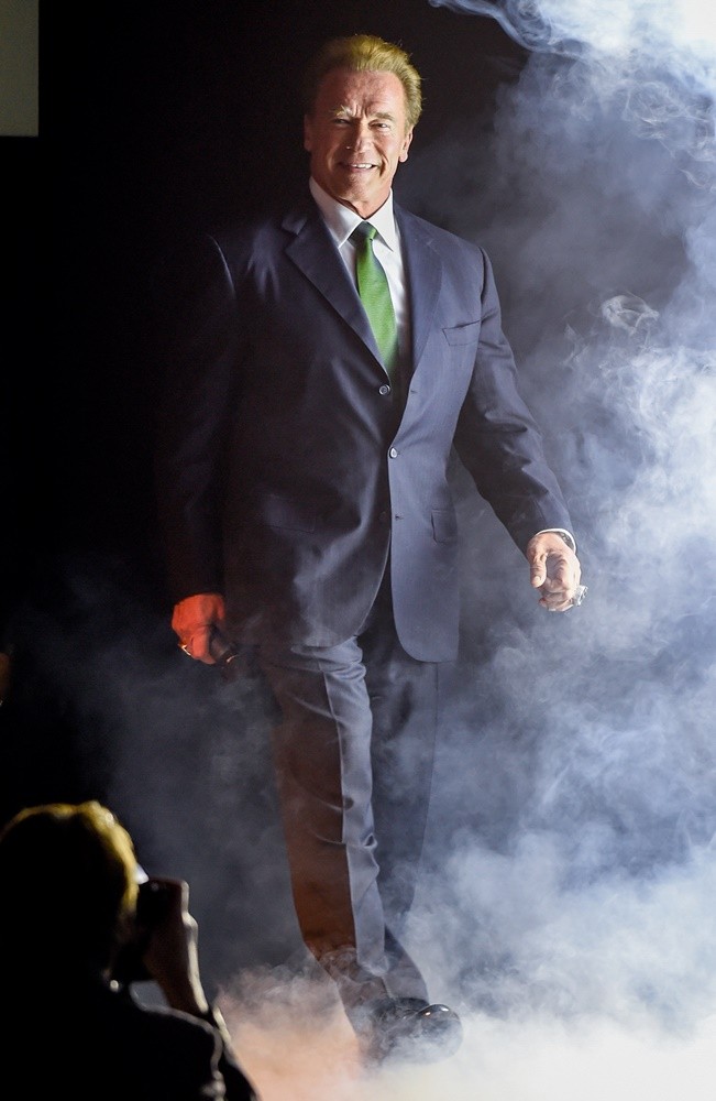 Arnold Schwarzenegger on Stage in Birmingham