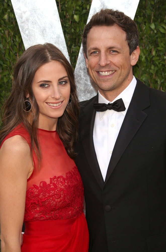 Alexi Ashe;Seth Meyers;<br>2013 Vanity Fair Oscar Party - Arrivals