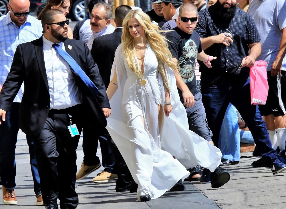 Avril Lavigne Arriving at The Jimmy Kimmel Live! Studios