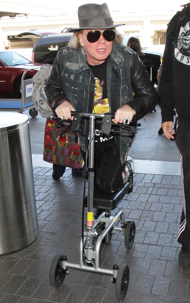 Axl Rose Arrives at Los Angeles International Airport