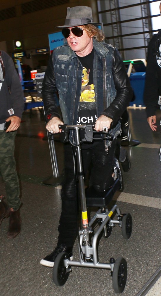 Axl Rose Arrives at Los Angeles International Airport