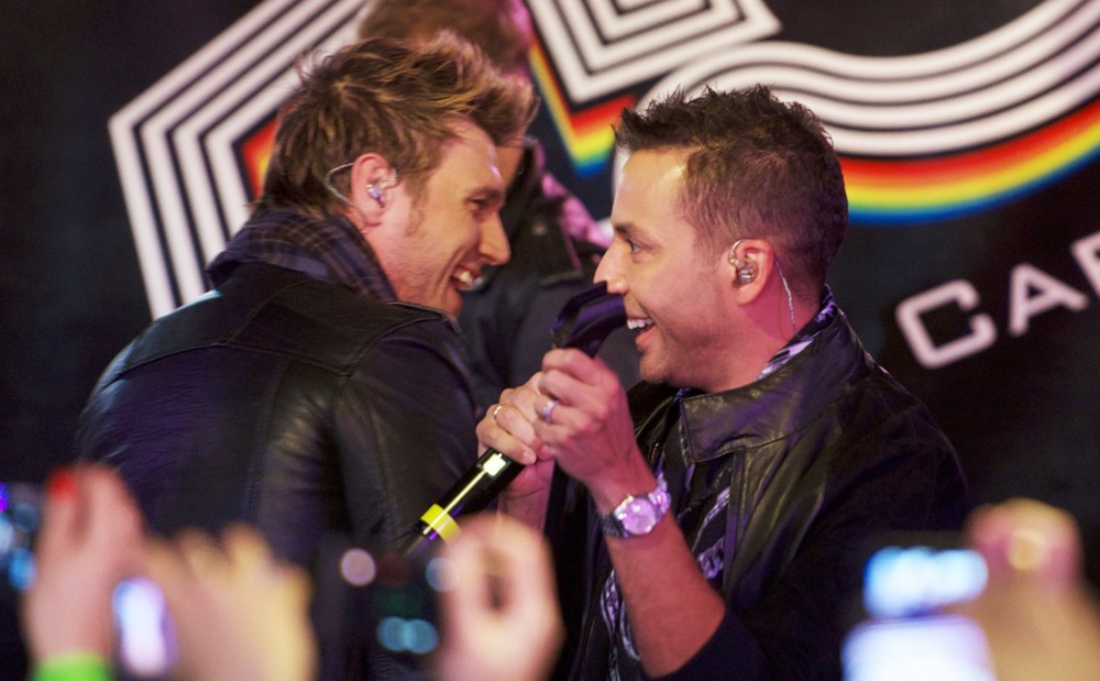 Backstreet Boys Perform at A Fan Gathering to Promote Their Album In A World Like This