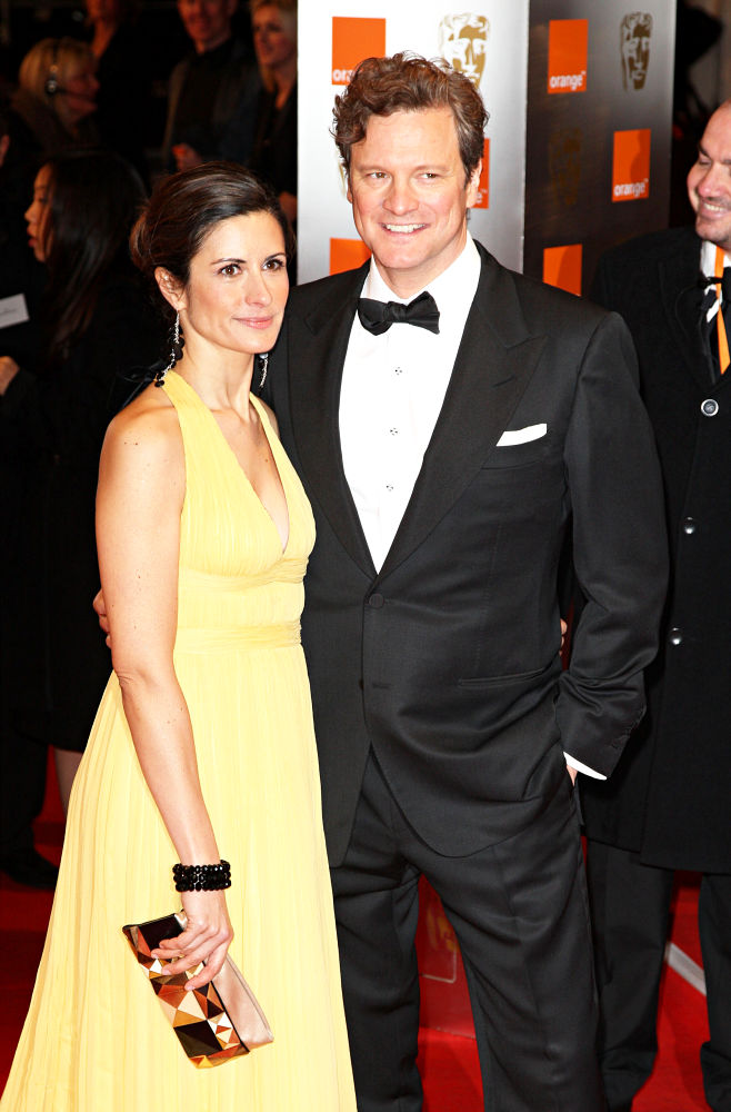 Colin Firth;Livia Giuggioli;<br>The Orange British Academy Film Awards (BAFTA Awards) - Arrivals