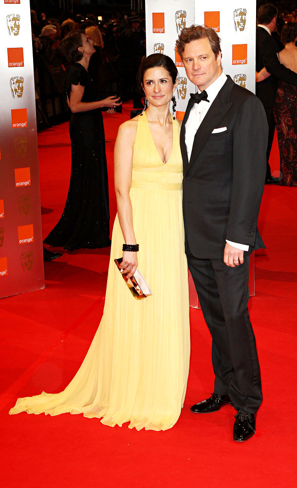 Colin Firth;Livia Giuggioli;<br>The Orange British Academy Film Awards (BAFTA Awards) - Arrivals