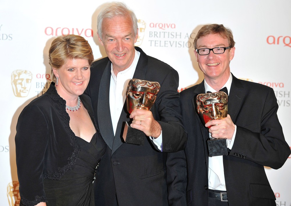 Clare Balding;Jon Snow;Jim Gray;<br>The 2012 Arqiva British Academy Television Awards - Winners Board
