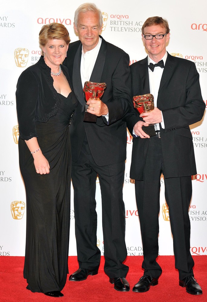 Clare Balding;Jon Snow;Jim Gray;<br>The 2012 Arqiva British Academy Television Awards - Winners Board