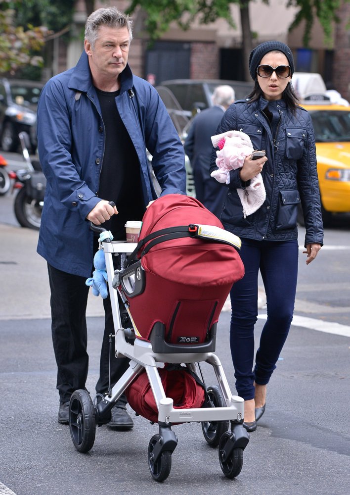 Alec Baldwin and Hilaria Thomas at Manhattan