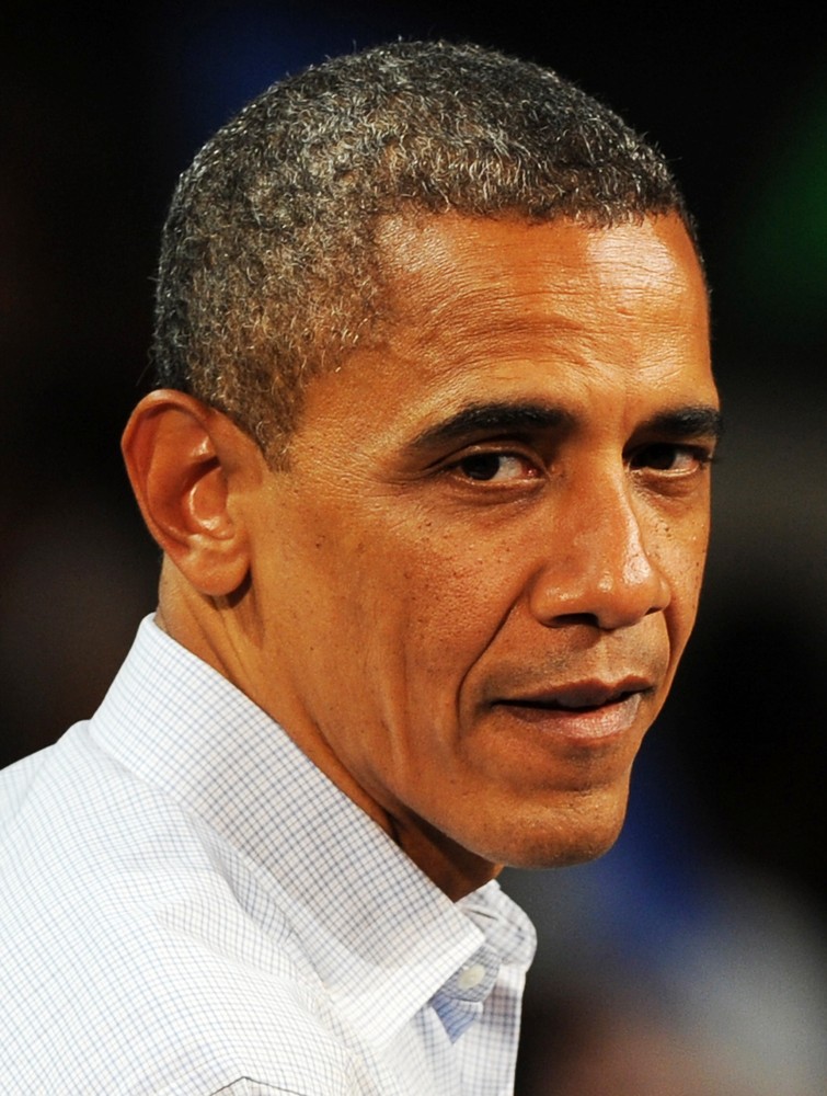 Barack Obama Takes The Stage at A Campaign Rally