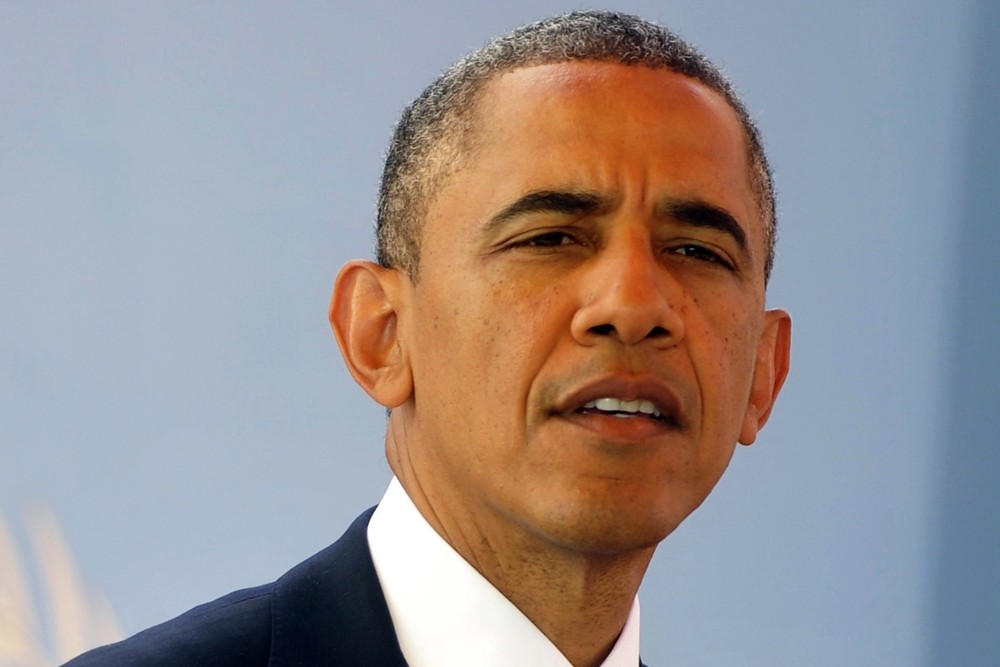 US President Barack Obama Talks During A Bilateral Press Conference