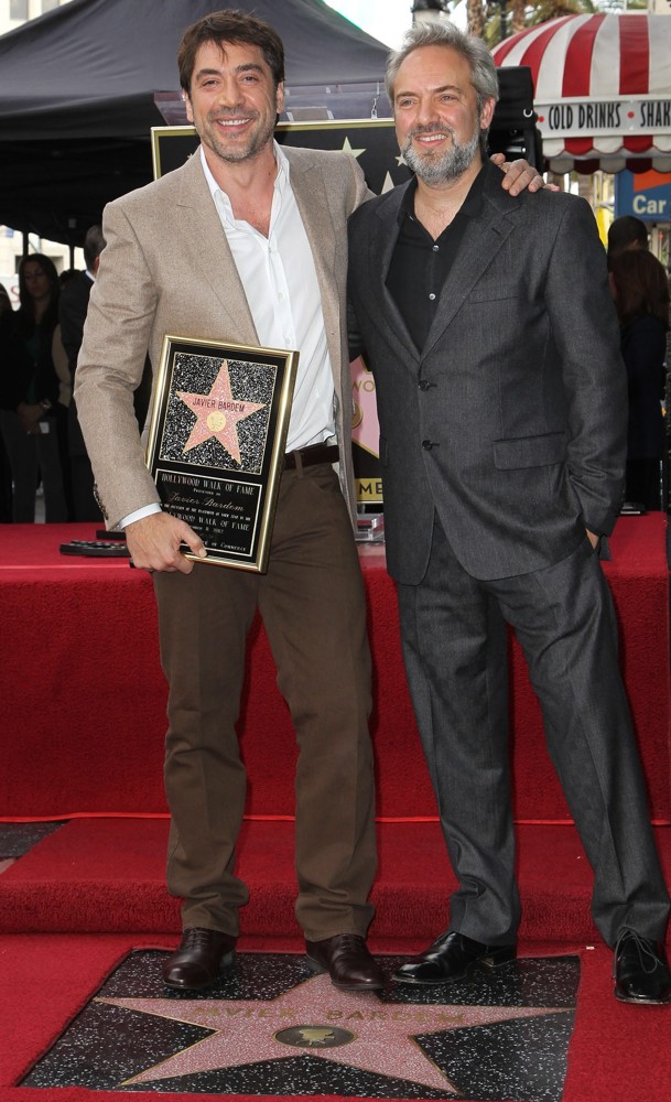 Javier Bardem;Sam Mendes;<br>Javier Bardem Is Honored with A Hollywood Star on The Hollywood Walk of Fame