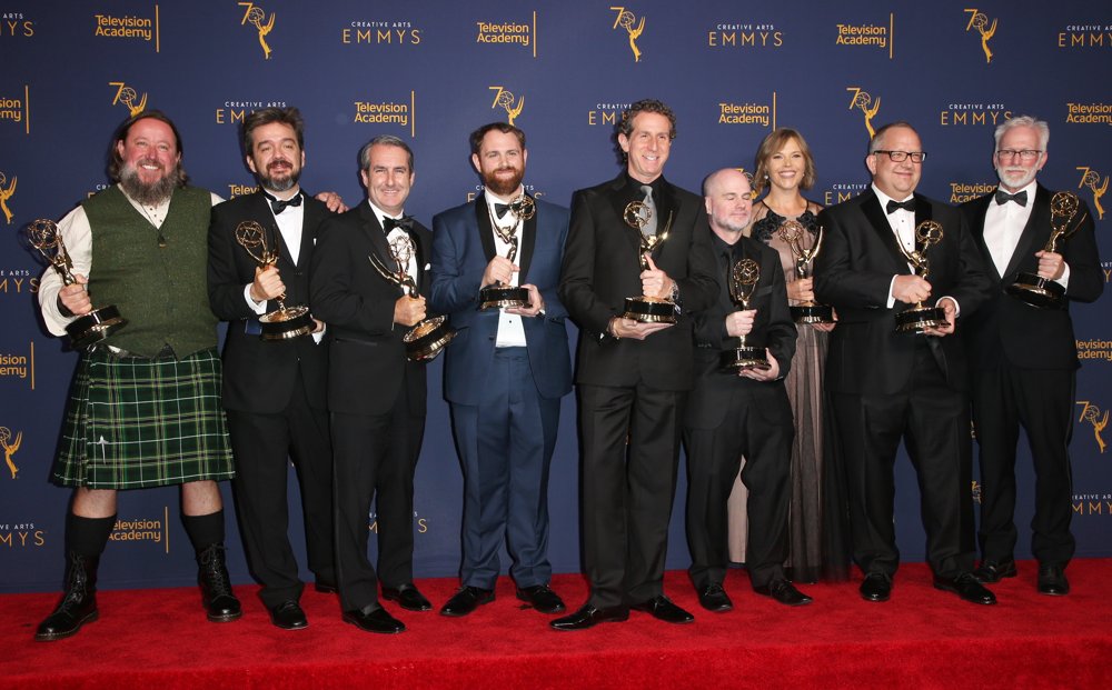 Joe Bauer;Adam Chazen;Wayne Stables;Ted Rae;<br>2018 Creative Arts Emmy Awards - Day 1 - Press Room