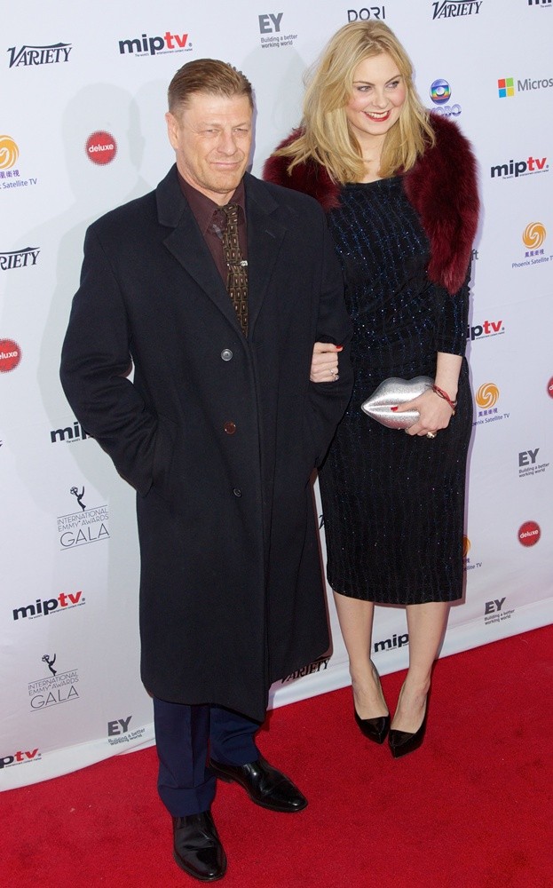 Sean Bean, Georgina Sutcliffe<br>41st International Emmy Awards