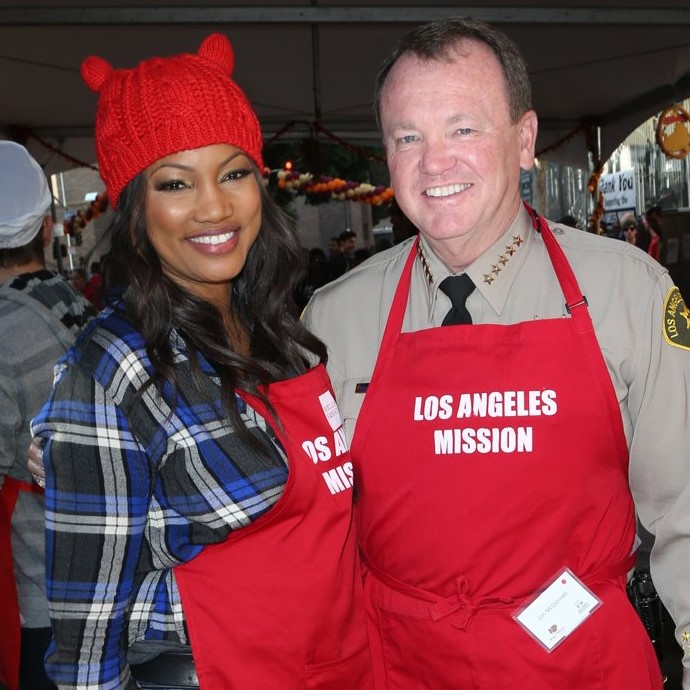 Garcelle Beauvais;Jim McDonnell;<br>2016 Los Angeles Mission Thanksgiving Meal for The Homeless