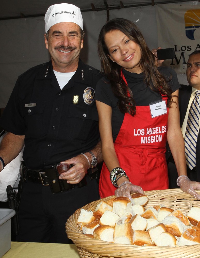 75th Anniversary of The Los Angeles Mission Serving Thanksgiving Dinner to The Homeless